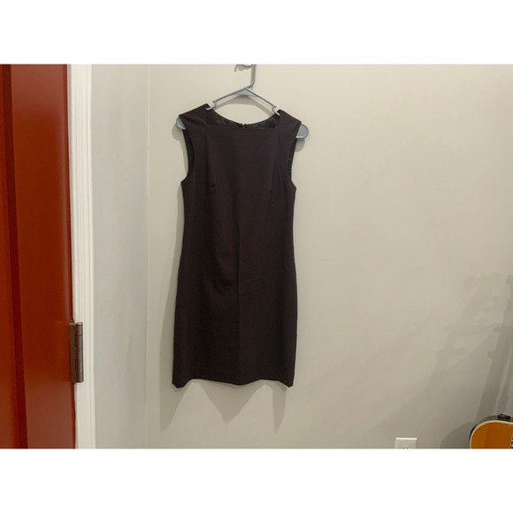 Theory Dresses & Skirts - Theory Sleeveless Square Neck Sheath Dress Dark Brown Size 6‎